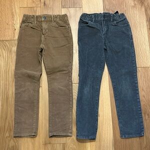 Two pairs GAP corduroy pants size 7 slim